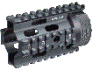 UTG PRO Made in USA AR Pistol Length 4" Free Float Quad Rail